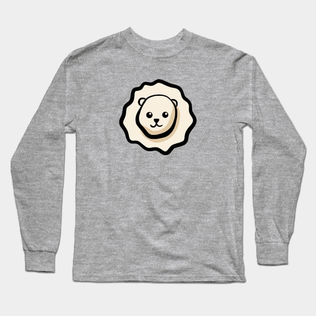 Lion Ravioli Kawaii Dumplings Long Sleeve T-Shirt by Chigurena